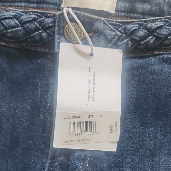 Frame Braided Crop Mini Boot Jeans Size 24 $258 - Picture 2 of 5